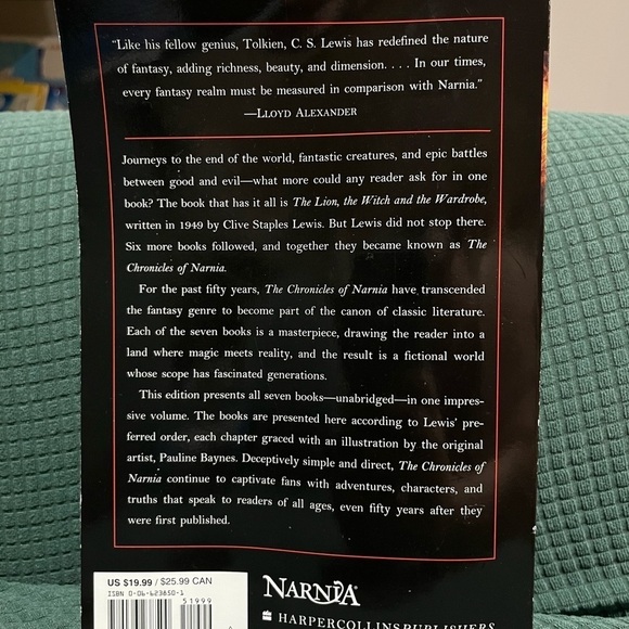 The Chronicles Of Narnia Paperback Book - Picture 4 of 5